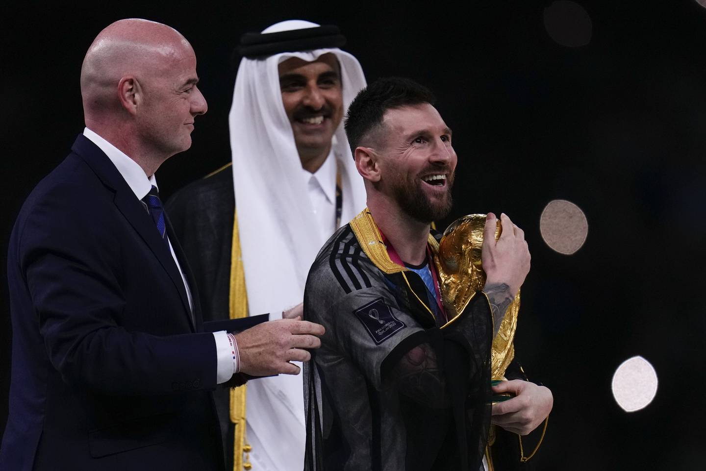 Outrage over black cloak on Messi