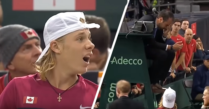 That time ASB Classic player Denis Shapovalov absolutely smoked an umpire in the face