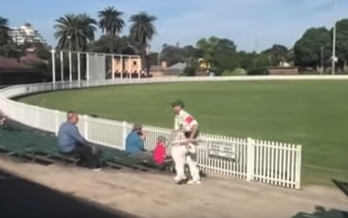 David Warner walks off field after sledging incident