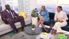 Shaquille O'Neal shoots his shot with E TV host