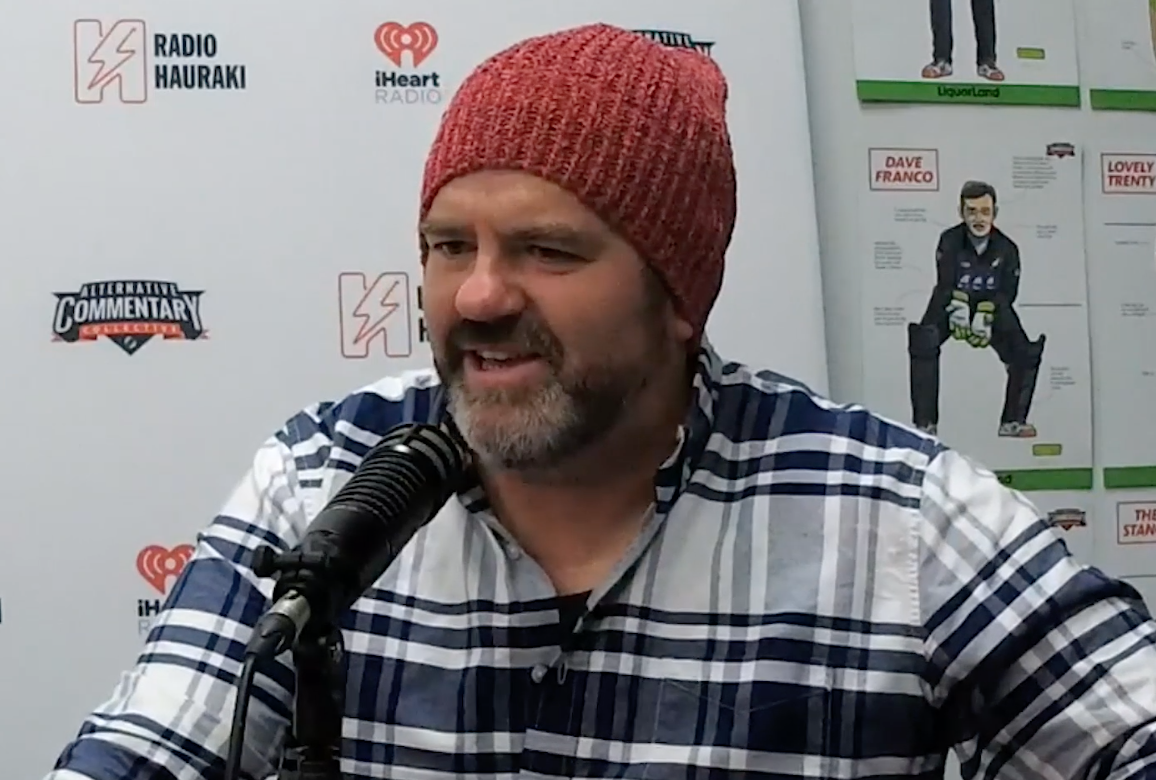 James McOnie tries on the "Rugby Analysis Beanie"