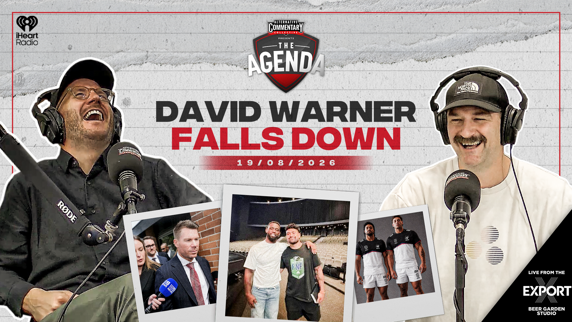 🎧 LISTEN & 📺 WATCH: "David Warner Falls Down"