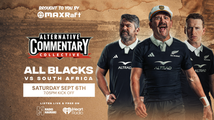 The ACC's Champagne Rugby brings you LIVE & FREE All Blacks commentary!